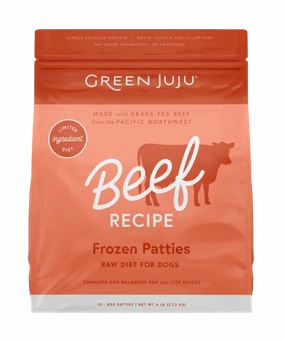 Green Juju Frozen Dog Food - Beef Recipe Patties 6lb Bag