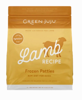 Green Juju Frozen Dog Food - Lamb Recipe Patties 6lb Bag