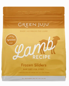 Green Juju Frozen Dog Food - Lamb Recipe Sliders 3lb Bag