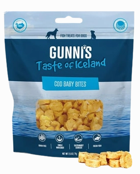 Gunni's Dog Treats Cod Baby Bites 2.5oz Bag