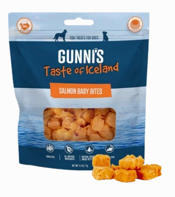Gunni's Dog Treats Salmon Baby Bites 2.5oz Bag