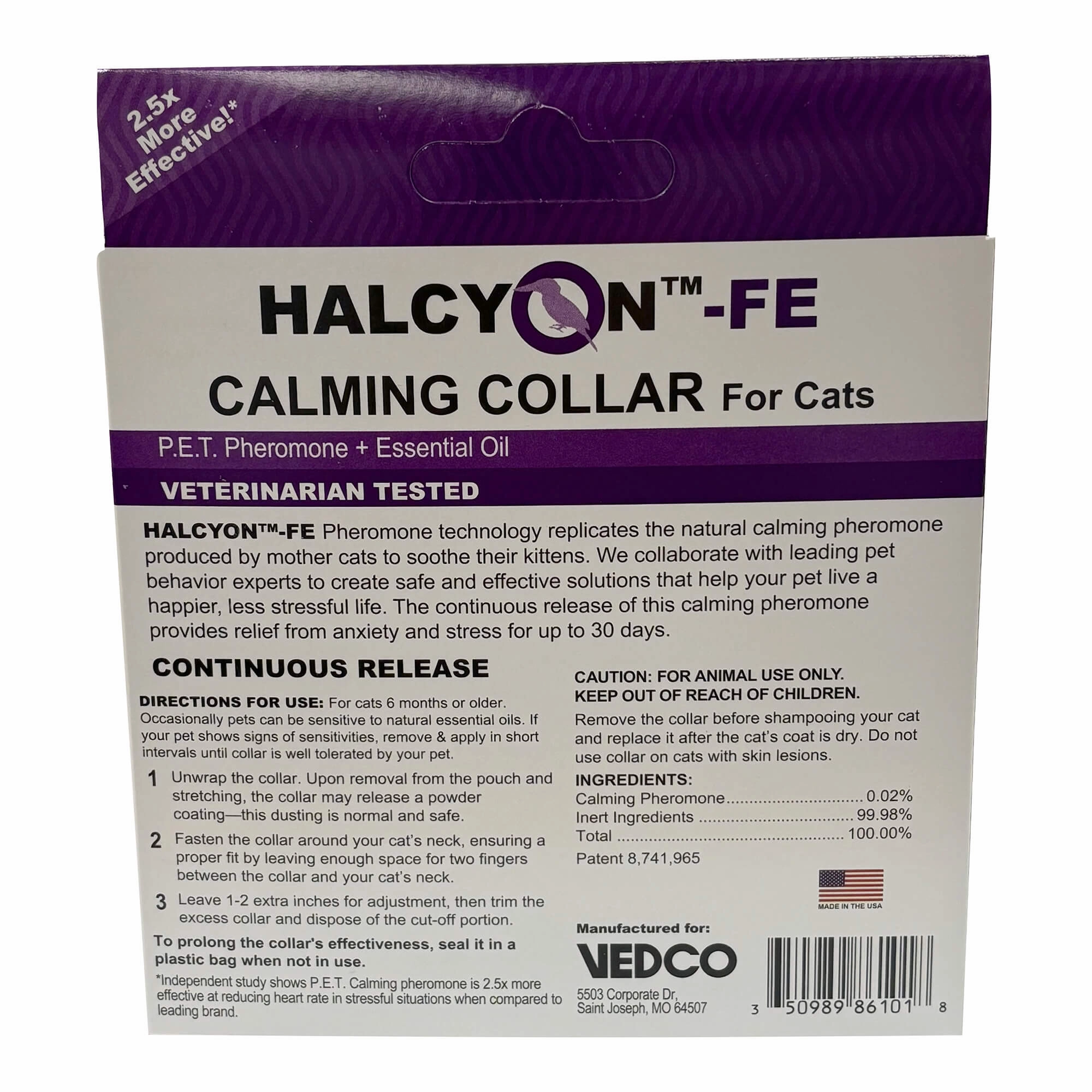 Halcyon FE Calming Collar for Cats