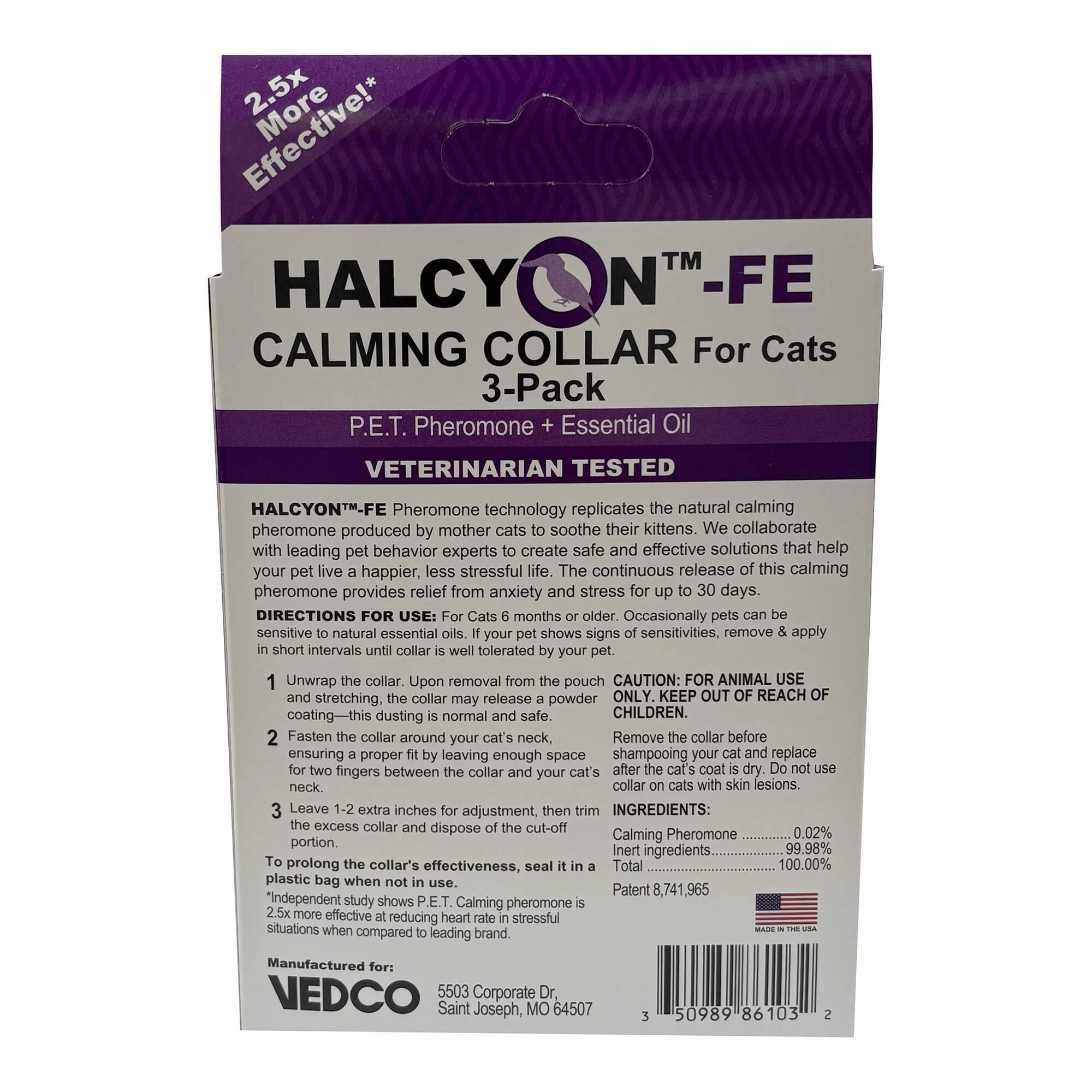 Halcyon FE Calming Collar for Cats