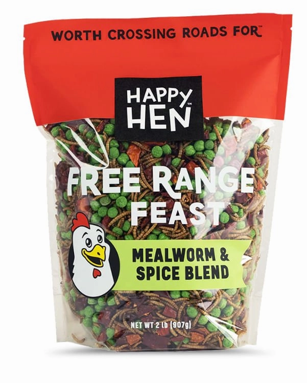 Happy Hen Free Range Feast Mealworm Blends for Chickens, 2 lb