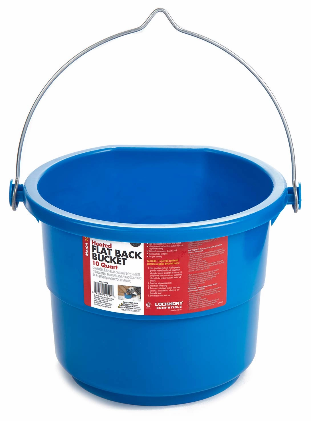 Heated Flat Back Bucket with Built-in Thermostat
