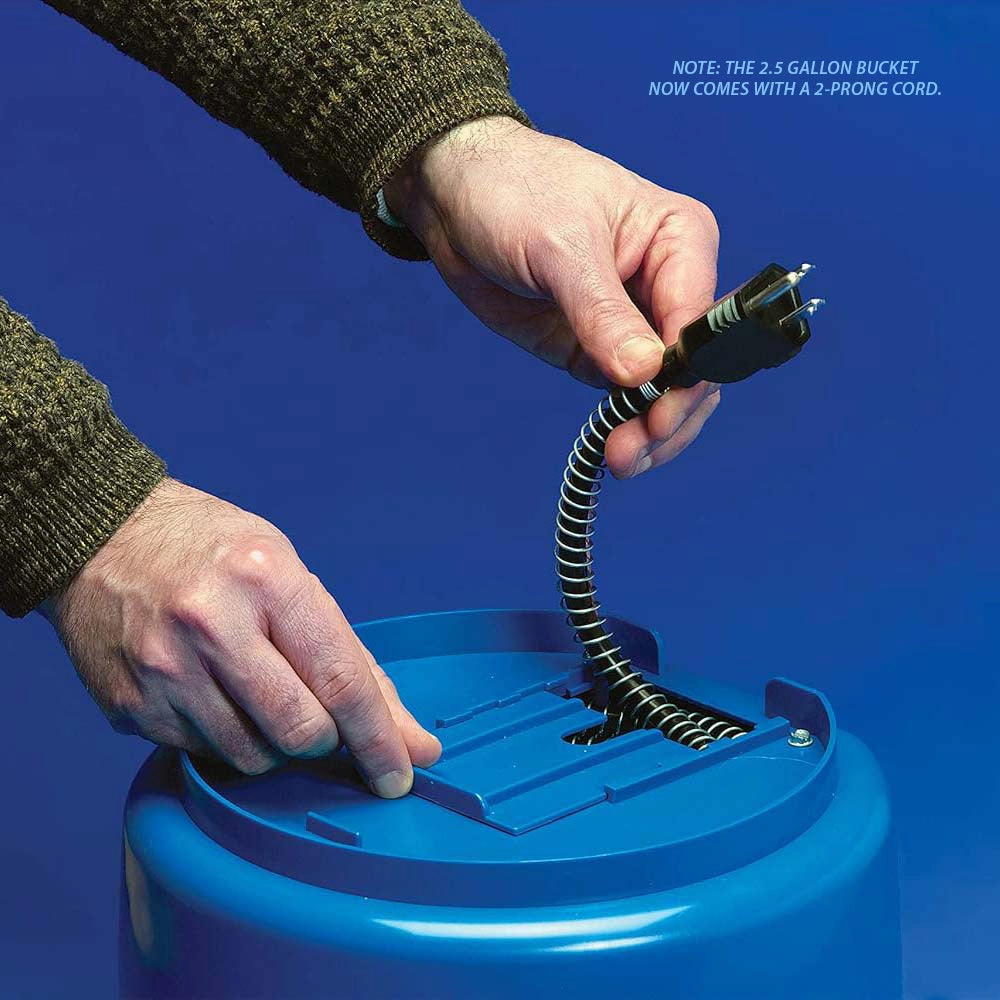 Heated Flat Back Bucket with Built-in Thermostat