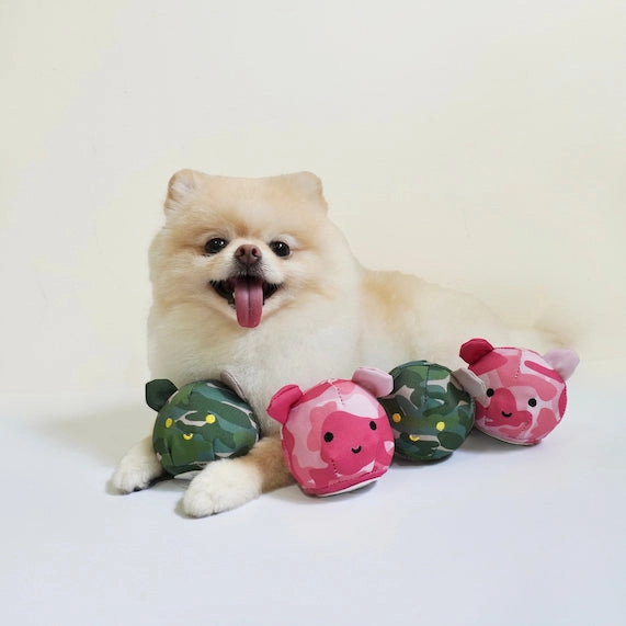 Hey Cuzzies Camou Mochi Plush Dog Toy
