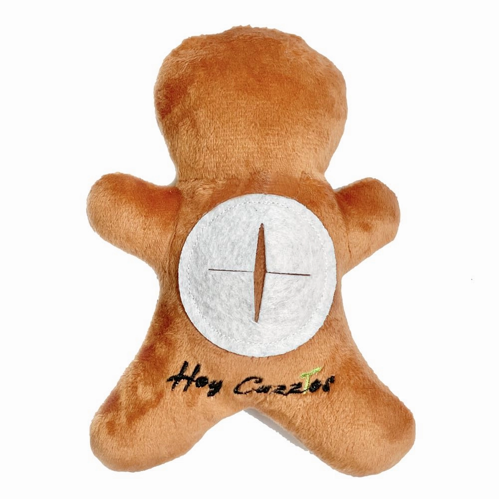 Hey Cuzzies Mini Frenz Gingerbread Man Dog Toy