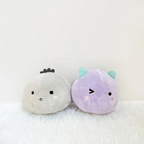 Hey Cuzzies Mochi Monsters Grey & Purpur Dog Toy