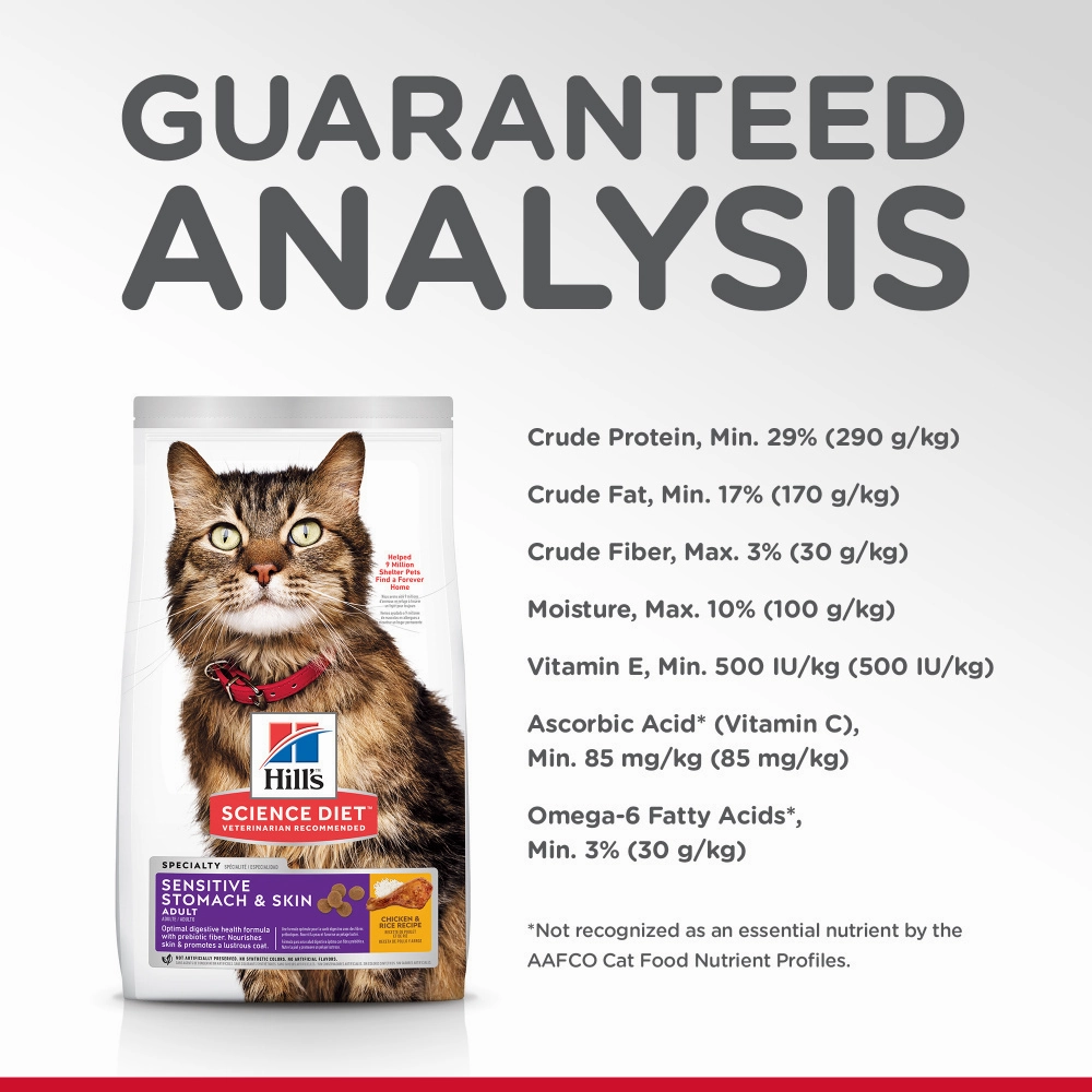 Hill's Science Diet Adult Sensitive Stomach & Skin Chicken & Rice Recipe Dry Cat Food