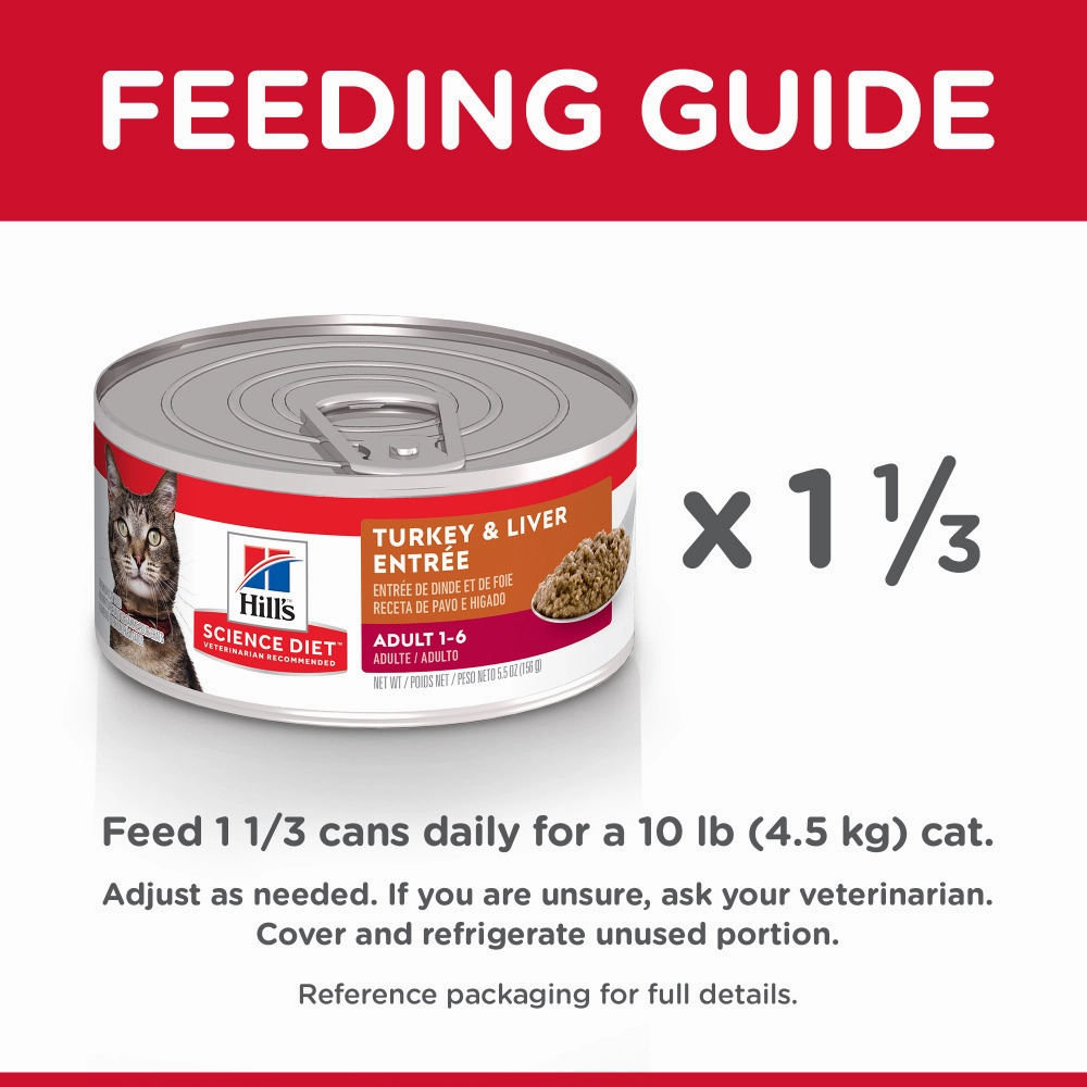 Hill's Science Diet Adult Turkey & Liver Entree Canned Cat Food