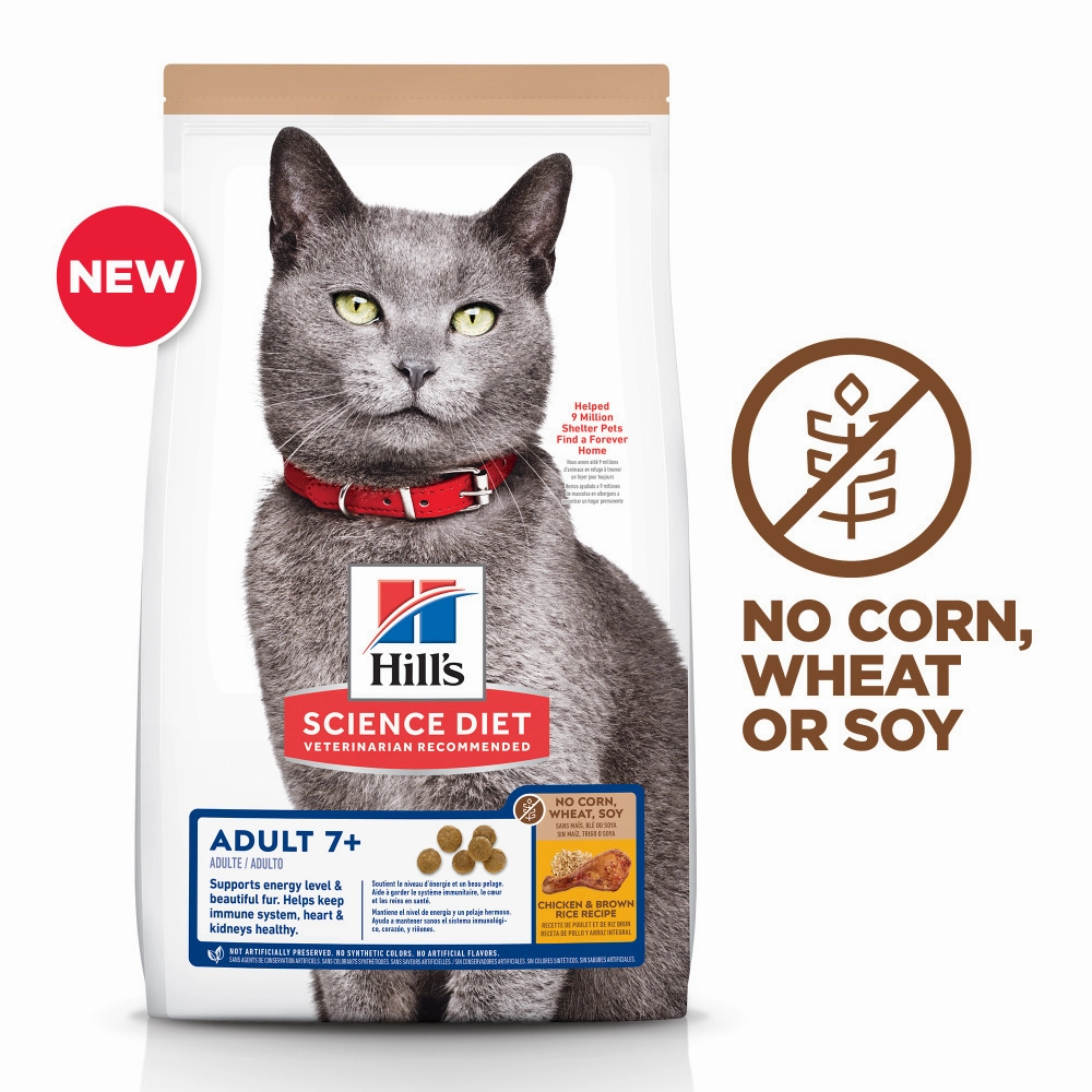 Hill's Science Diet Hill's Science Diet Adult 7  No Corn, Wheat, or Soy Chicken & Brown Rice Recipe Dry Cat Food