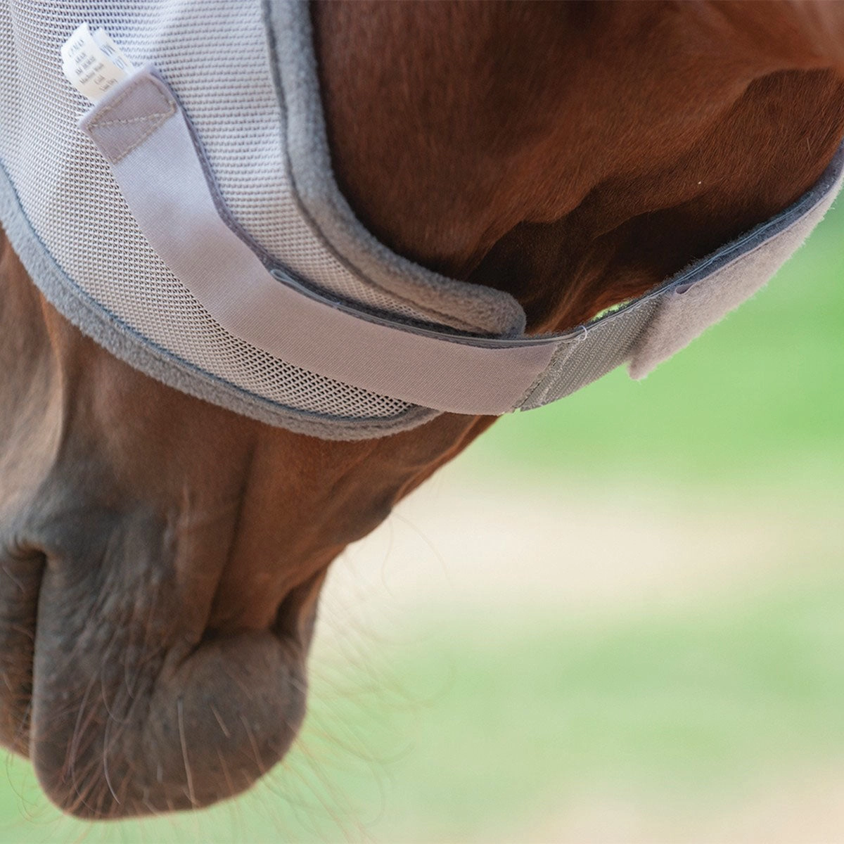 Hook and Loop Extender for Fly Masks, Grey