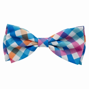 Huxley & Kent Blue Green Check Bow Tie -