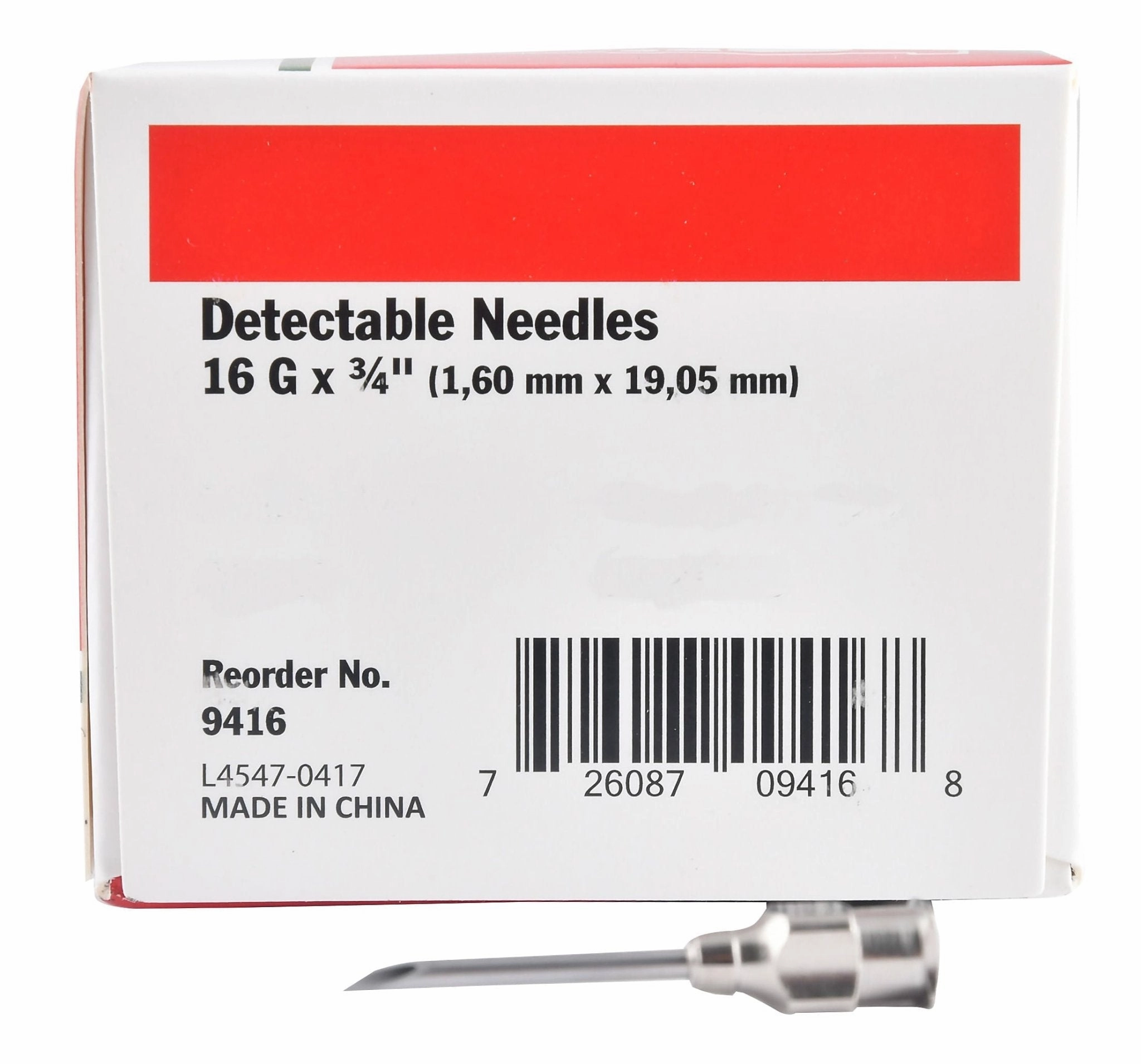Ideal D3 Detectable Needles, Box of 100