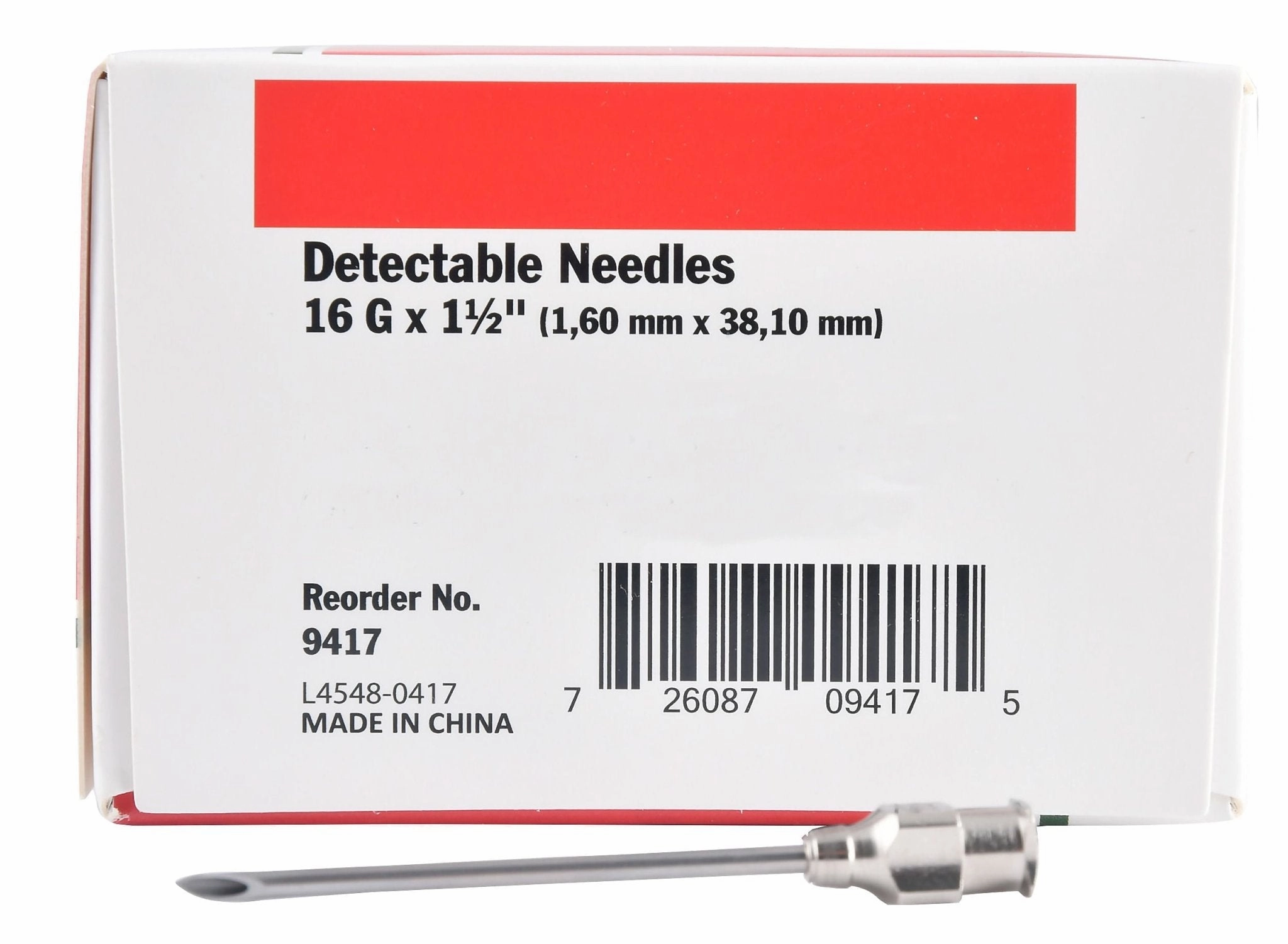 Ideal D3 Detectable Needles, Box of 100