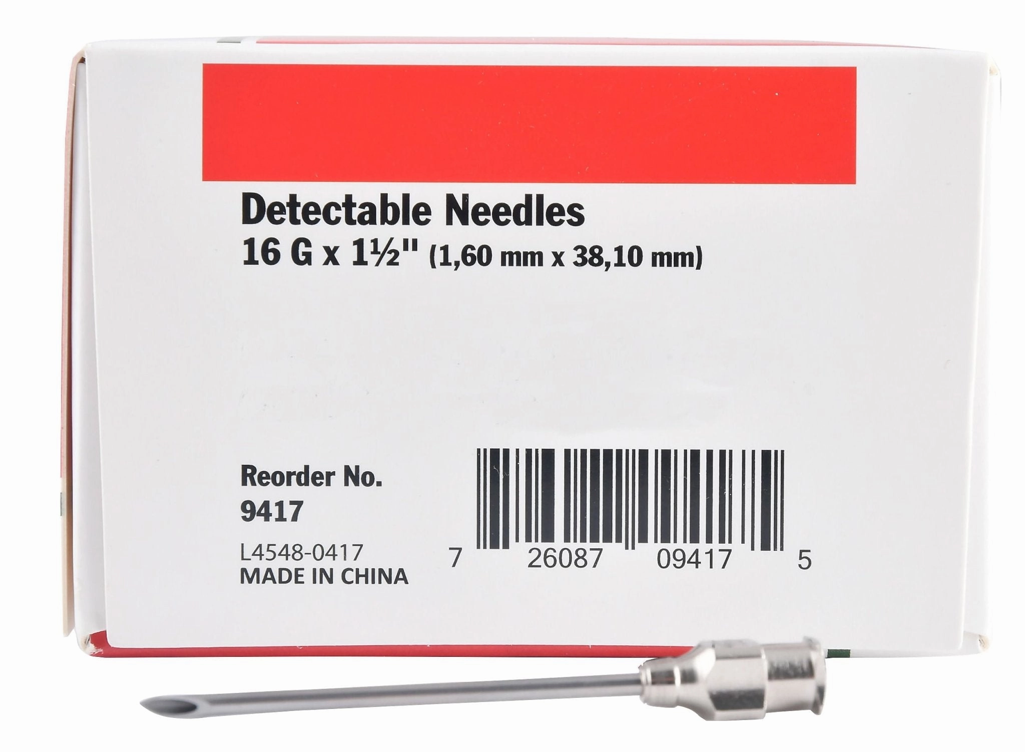 Ideal D3 Detectable Needles, Box of 100