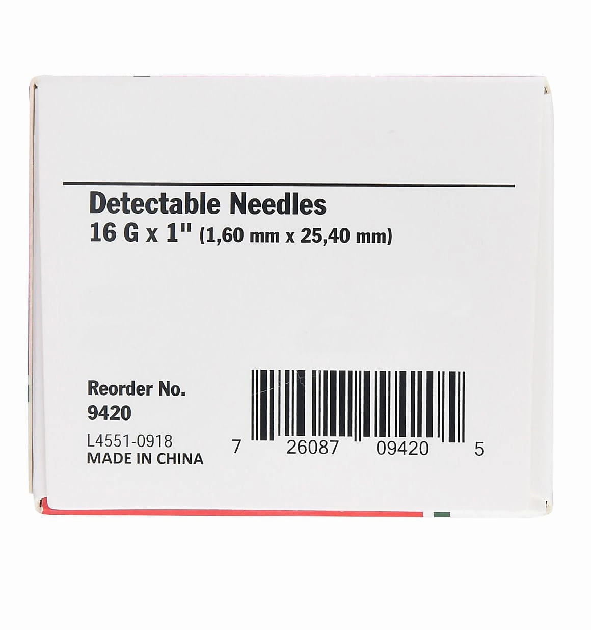 Ideal D3 Detectable Needles, Box of 100
