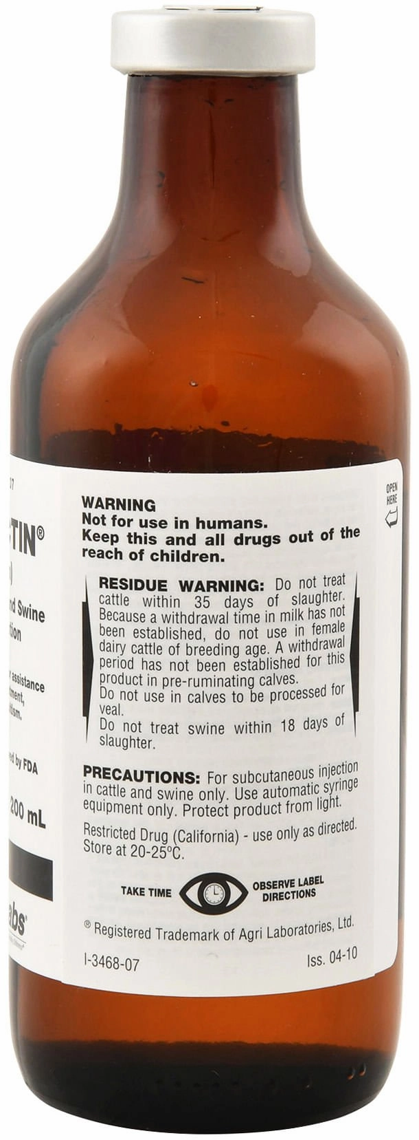 Injectable Ivermectin Cattle & Swine Dewormer