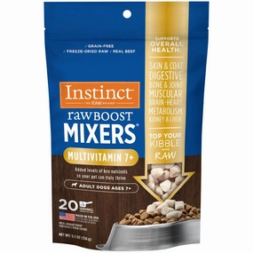 Instinct Raw Boost Mixers Multivitamin 7  Beef Grain-Free Adult & Senior Freeze-Dried Raw Dog Food Topper 5.5oz (Exp 19Apr25)