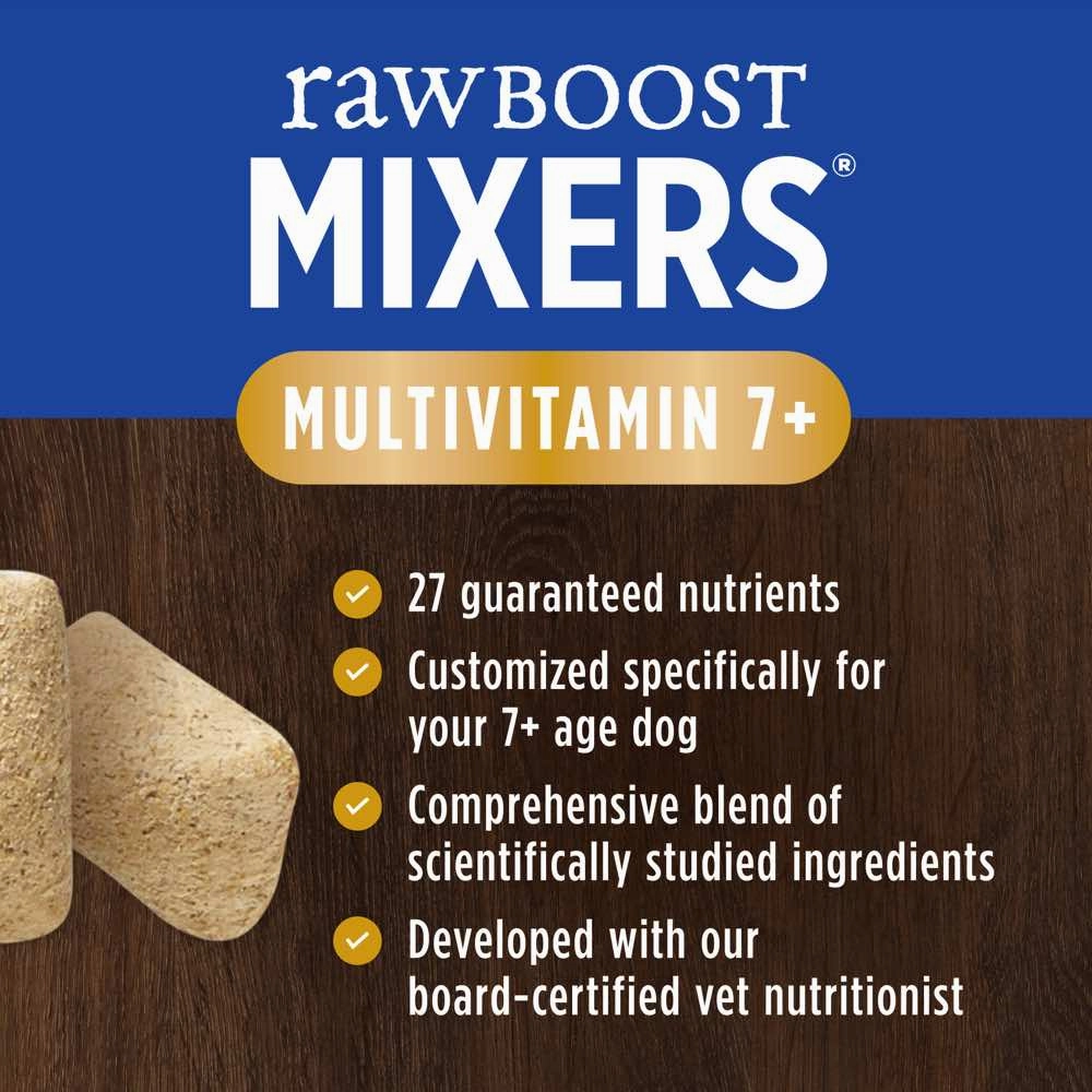 Instinct Raw Boost Mixers Multivitamin 7  Beef Grain-Free Adult & Senior Freeze-Dried Raw Dog Food Topper 5.5oz (Exp 19Apr25)