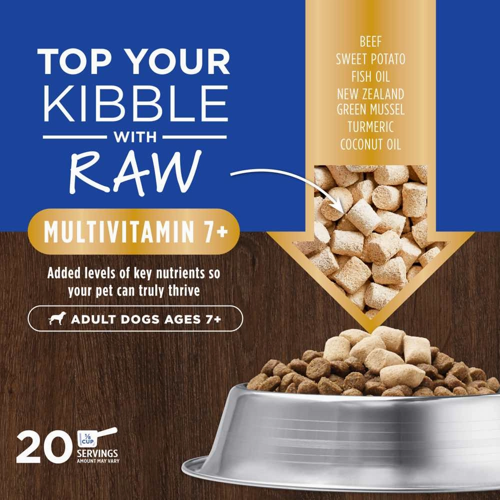 Instinct Raw Boost Mixers Multivitamin 7  Beef Grain-Free Adult & Senior Freeze-Dried Raw Dog Food Topper 5.5oz (Exp 19Apr25)