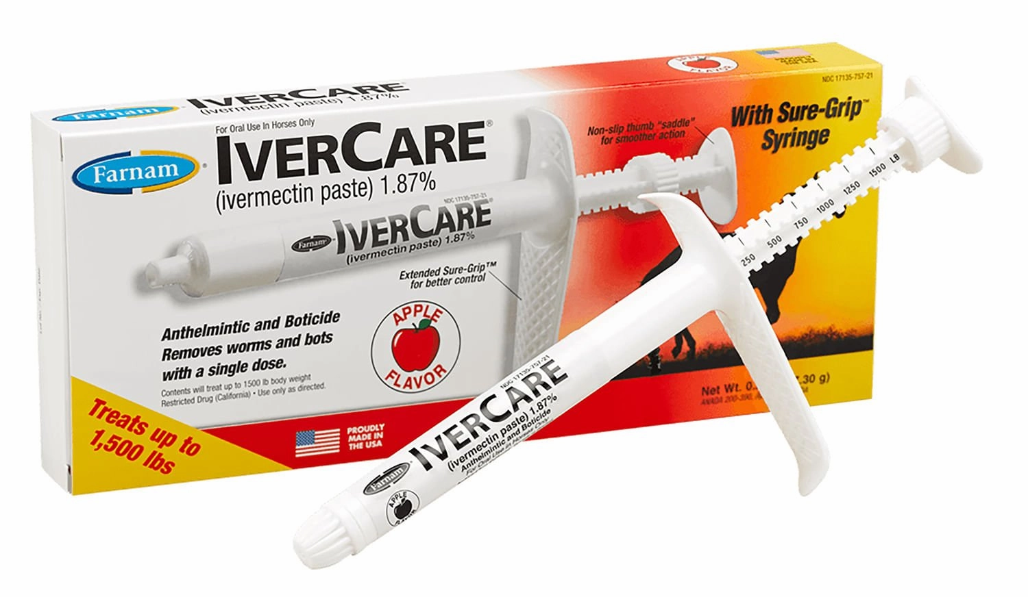 IverCare Paste Horse Dewormer, 1-dose