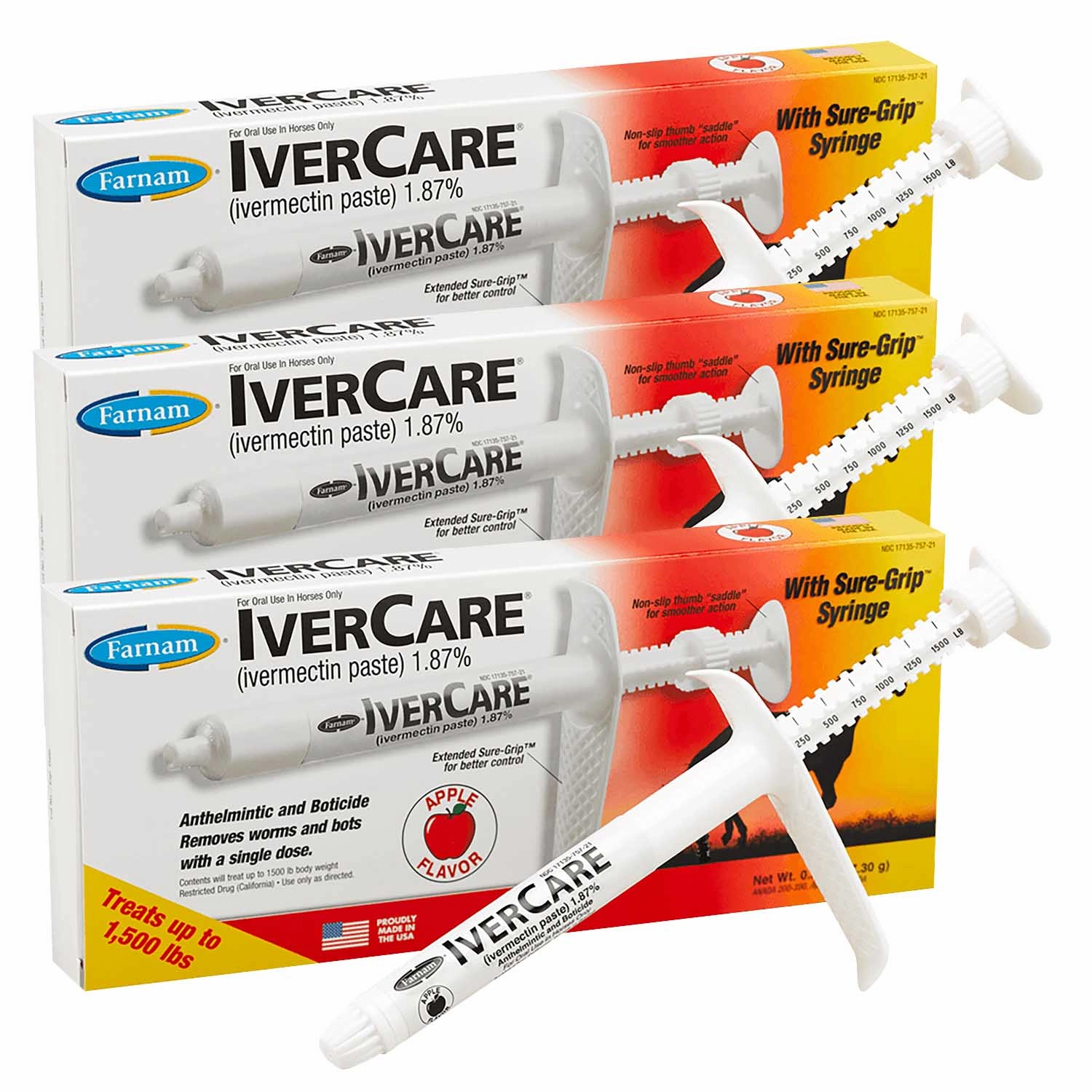 IverCare Paste Horse Dewormer, 1-dose
