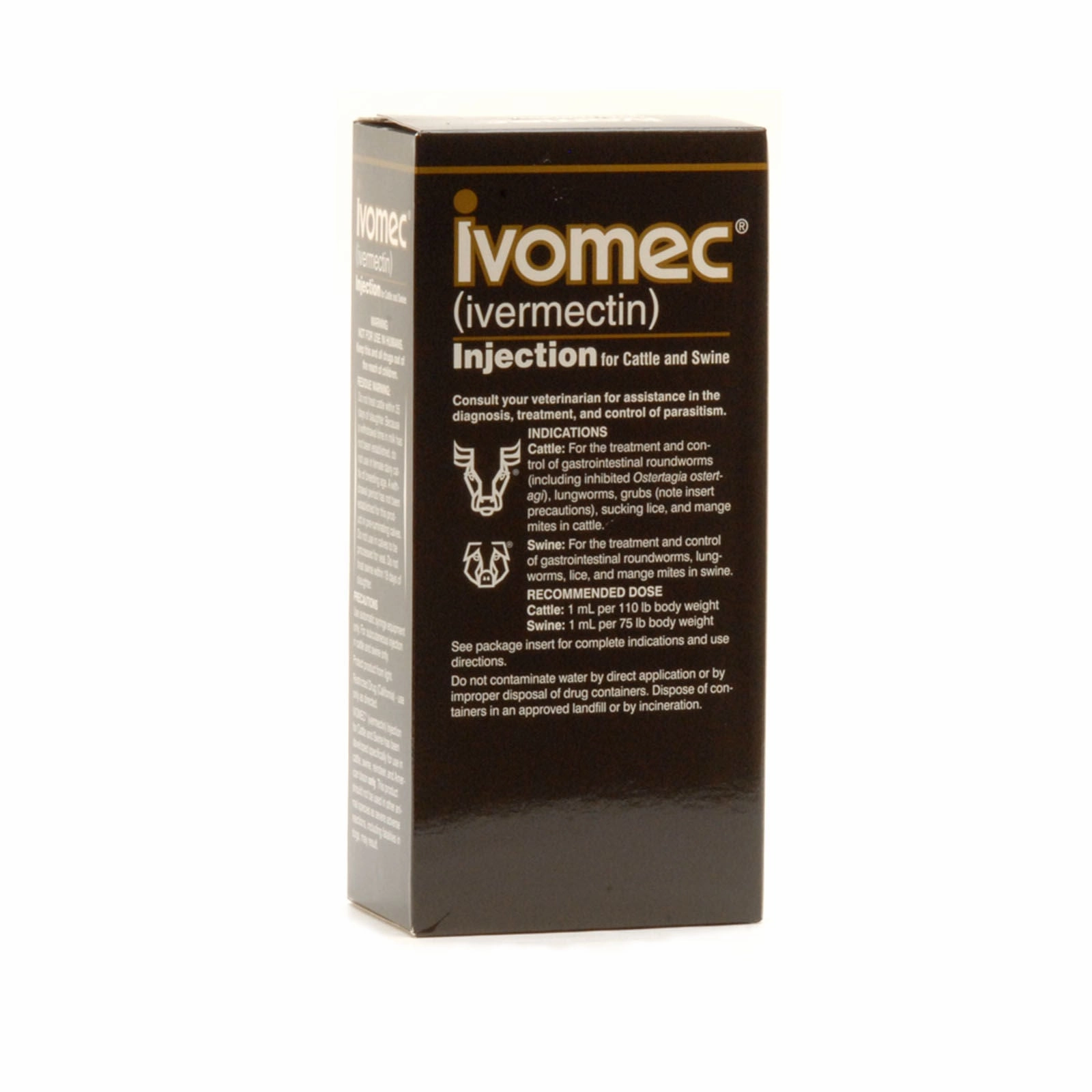 IVOMEC Injection (1%) Wormer for Cattle & Swine
