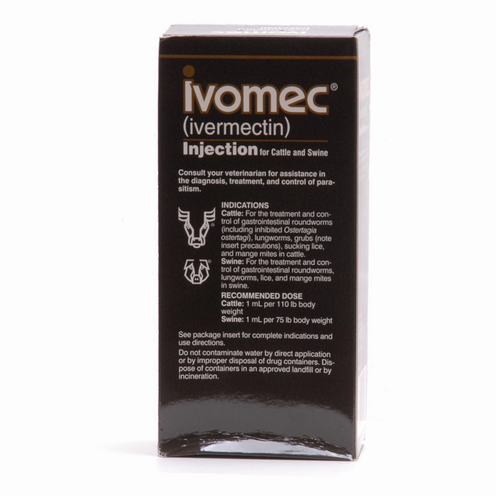 IVOMEC Injection (1%) Wormer for Cattle & Swine
