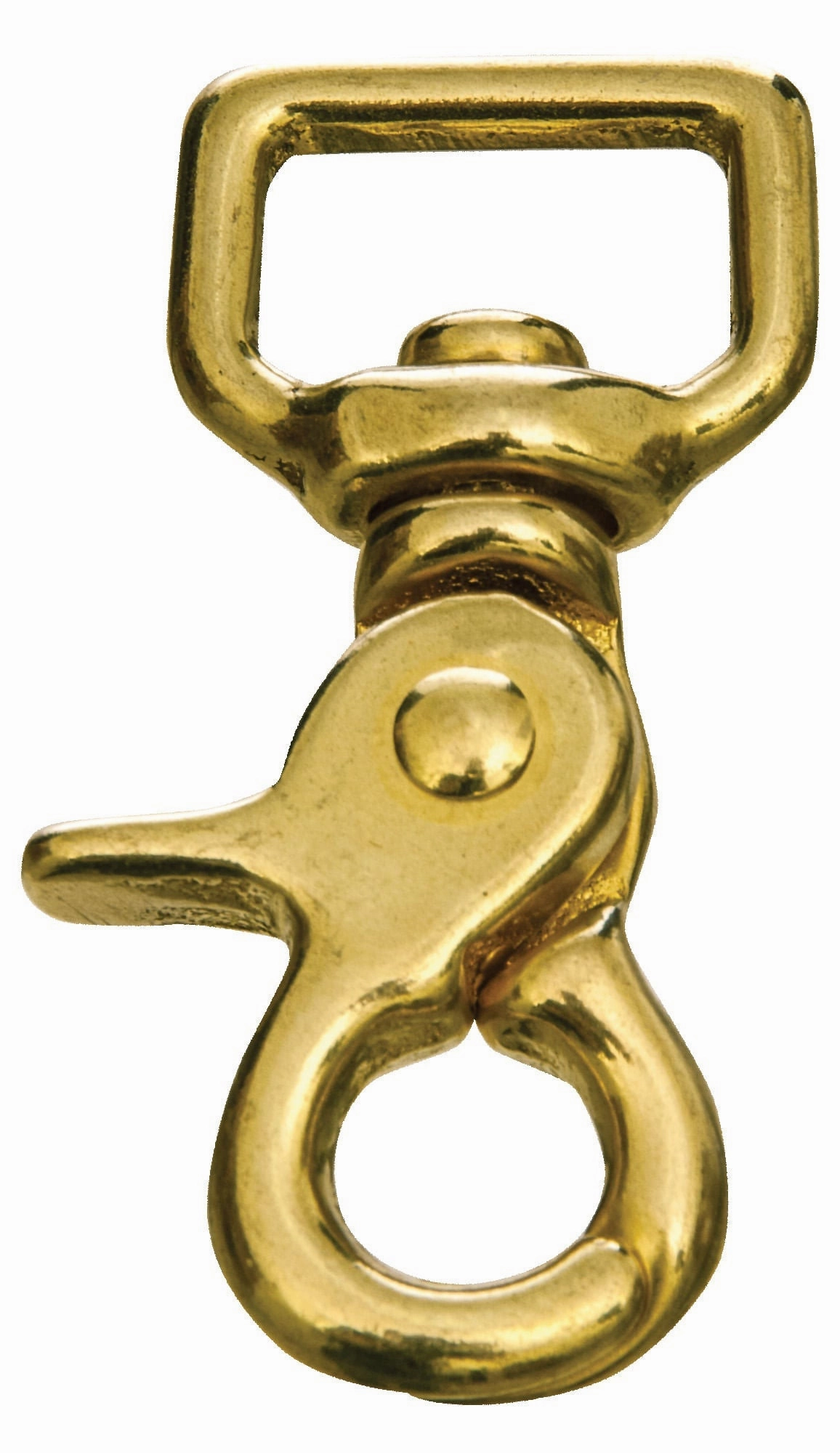 Jeffers Brass Trigger Snap with Square Swivel Eye