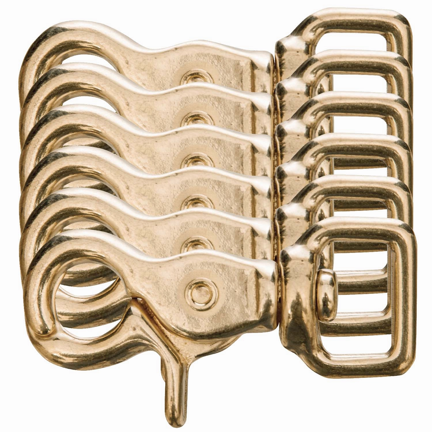 Jeffers Brass Trigger Snap with Square Swivel Eye