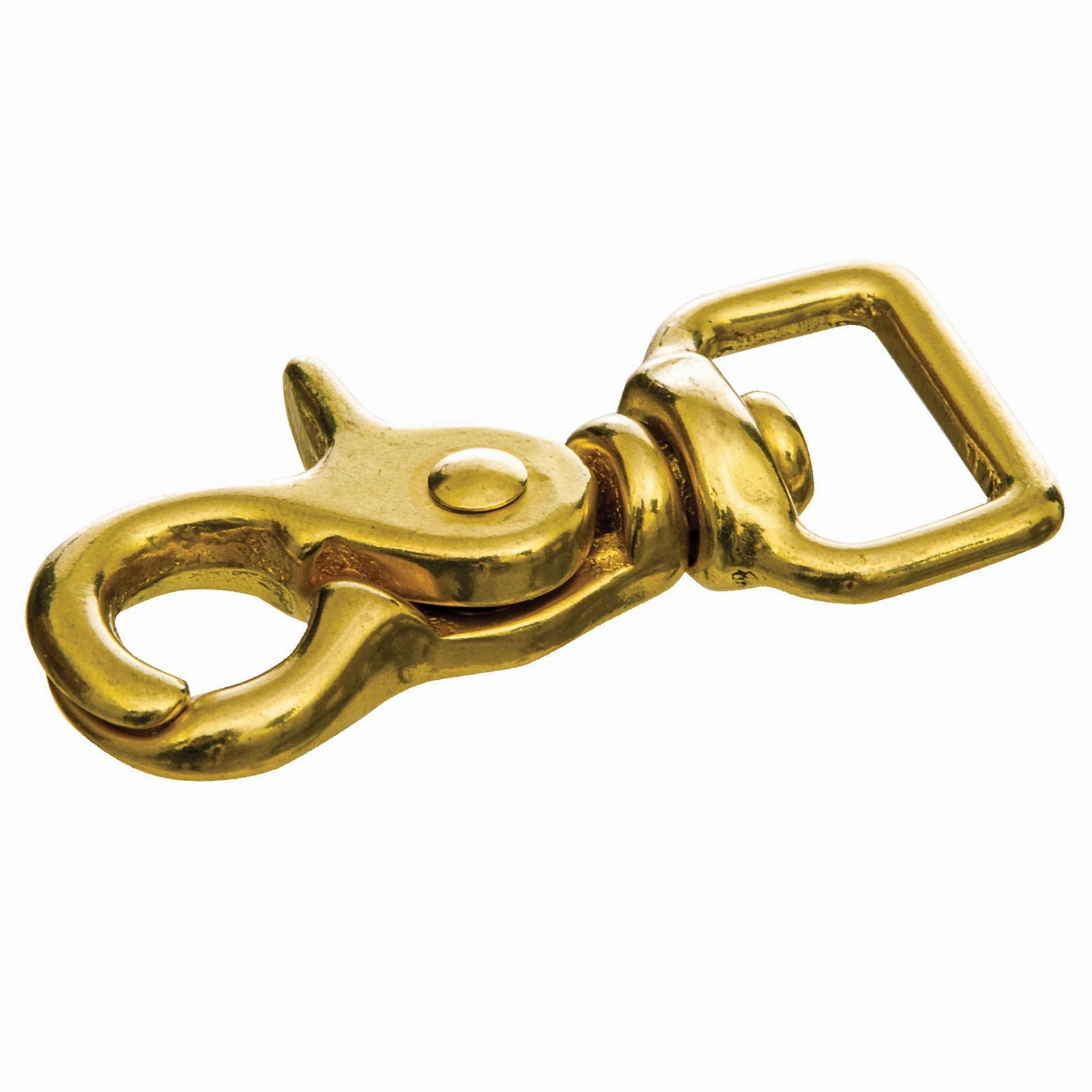 Jeffers Brass Trigger Snap with Square Swivel Eye