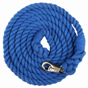 Jeffers Colorful Cotton Horse Lead Ropes with Nickel Bull Snap, 10' L