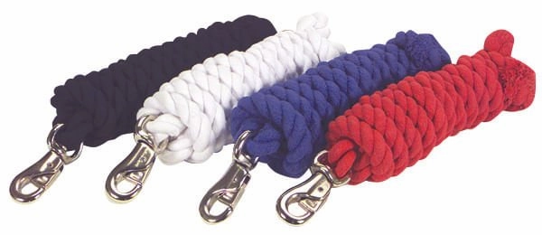 Jeffers Colorful Cotton Horse Lead Ropes with Nickel Bull Snap, 10' L