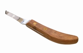 Jeffers Drop Blade Hoof Knife with Walnut Handle, Left or Right Hand Options