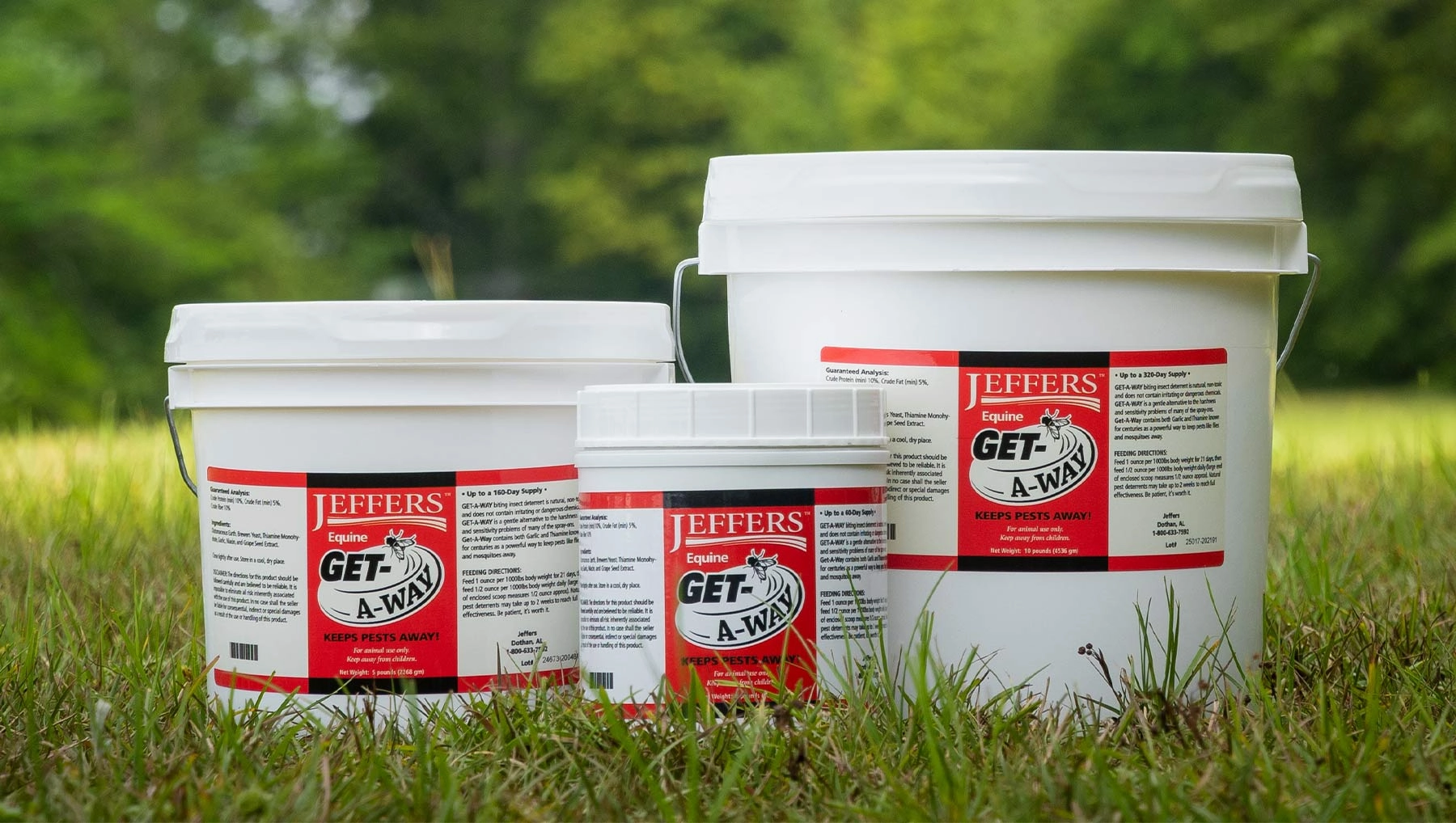 Jeffers Equine Get-A-Way Feed-Thru Biting Insect Deterrent Supplement for Horses