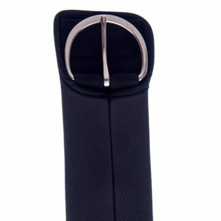 Jeffers Equine Straight Western PVC Cinch with Stainless Steel Hardware, Black