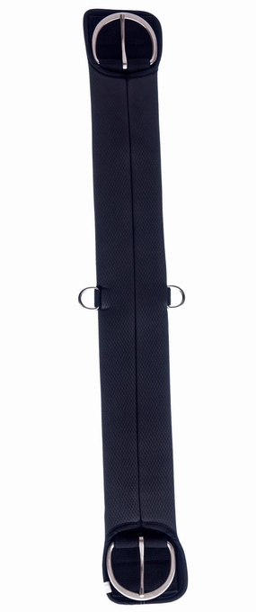Jeffers Equine Straight Western PVC Cinch with Stainless Steel Hardware, Black