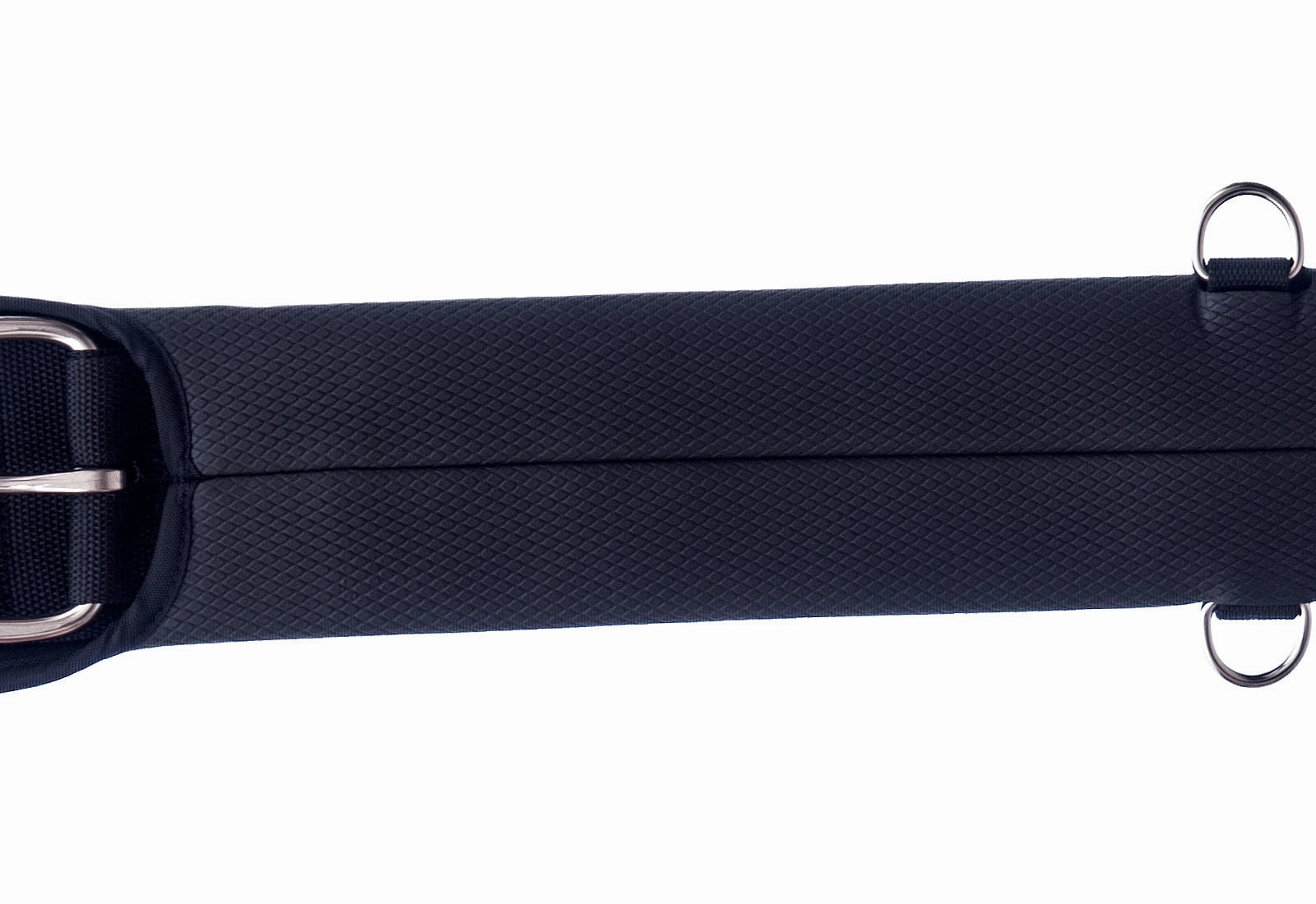 Jeffers Equine Straight Western PVC Cinch with Stainless Steel Hardware, Black