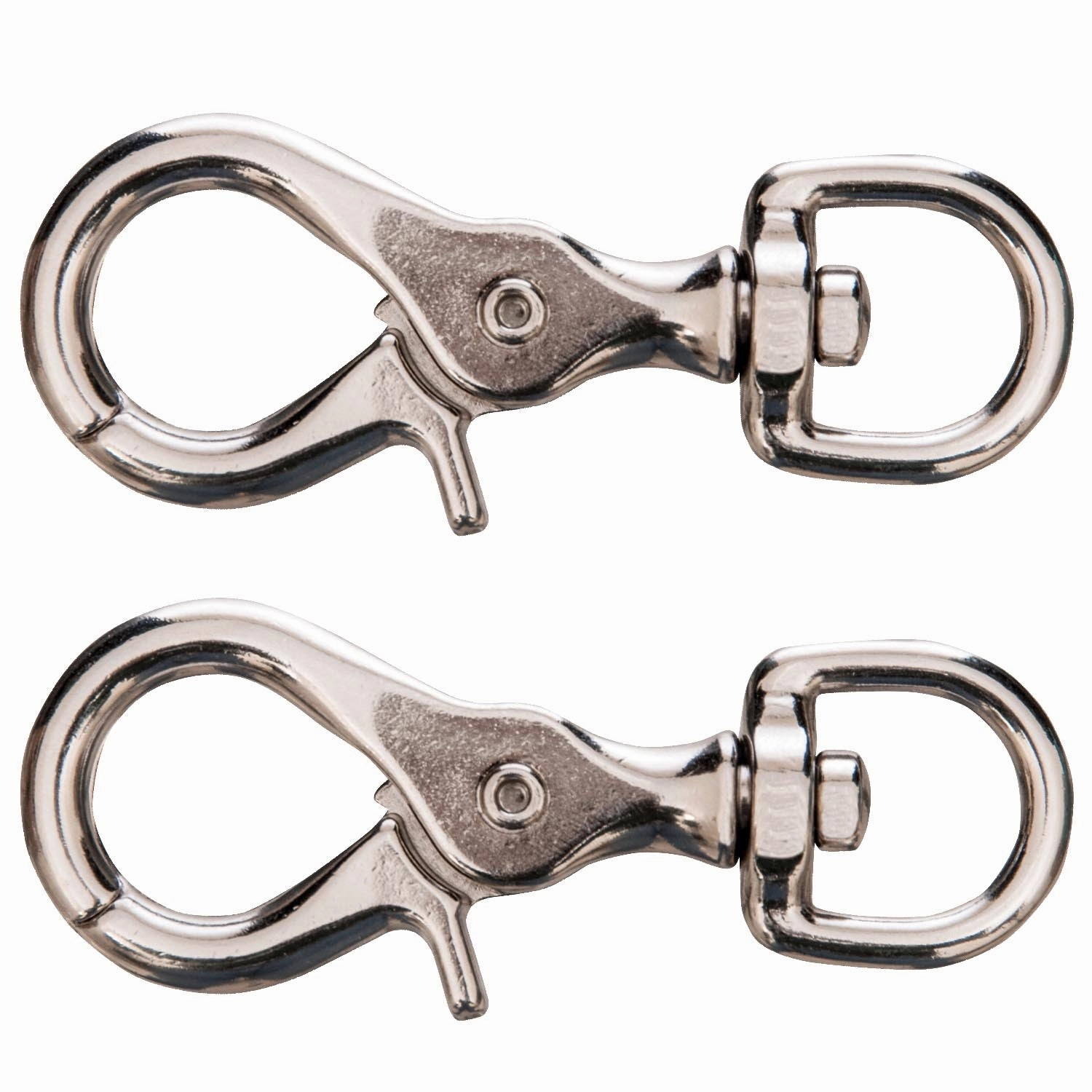 Jeffers Giant Nickel-Plated Scissor Snap, 3-3/4"