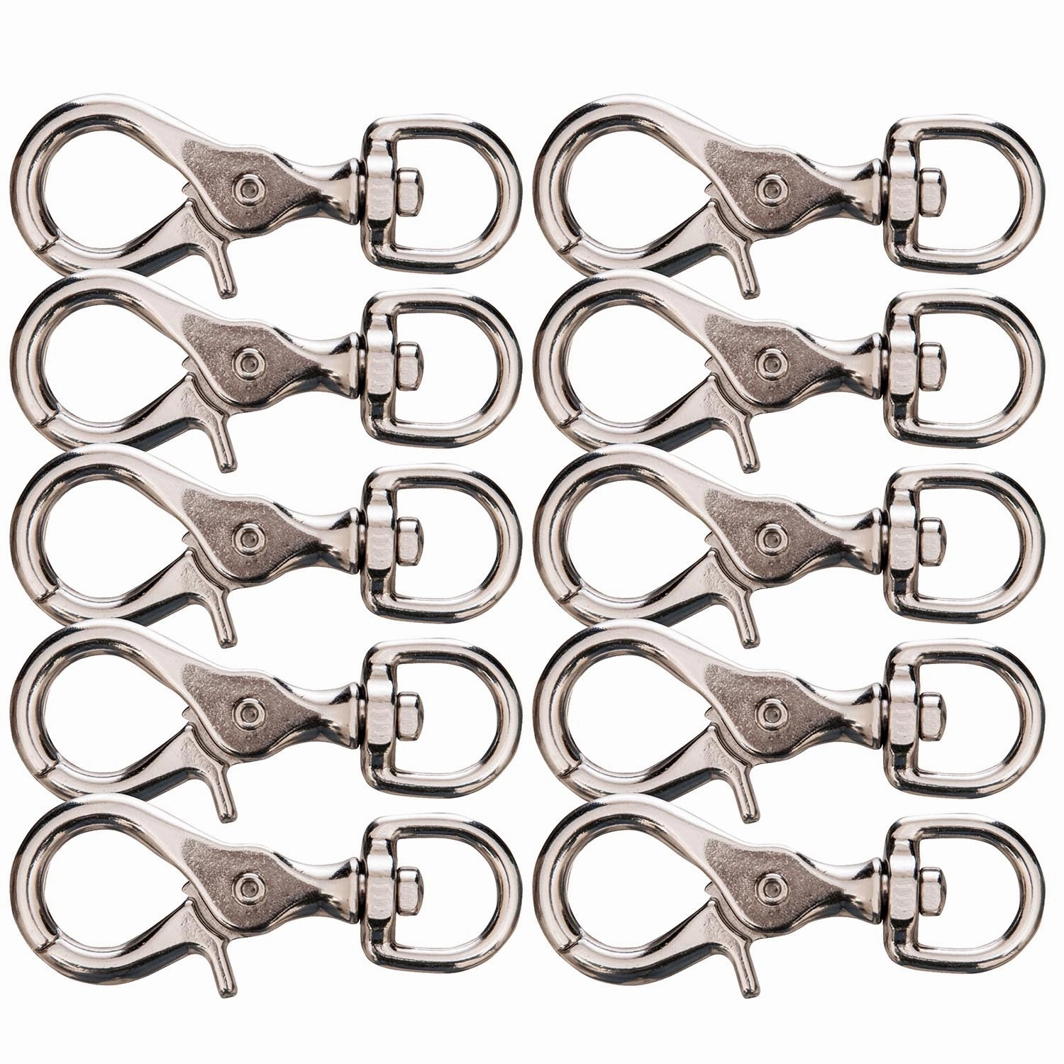 Jeffers Giant Nickel-Plated Scissor Snap, 3-3/4"