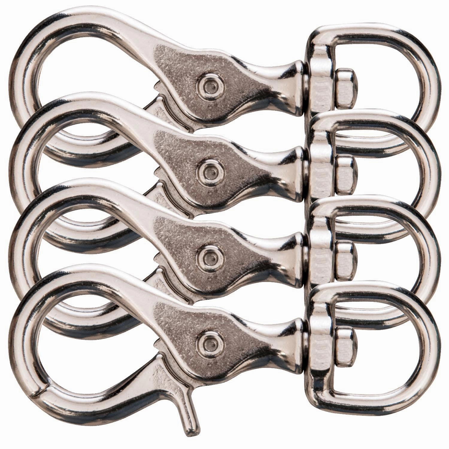 Jeffers Giant Nickel-Plated Scissor Snap, 3-3/4"