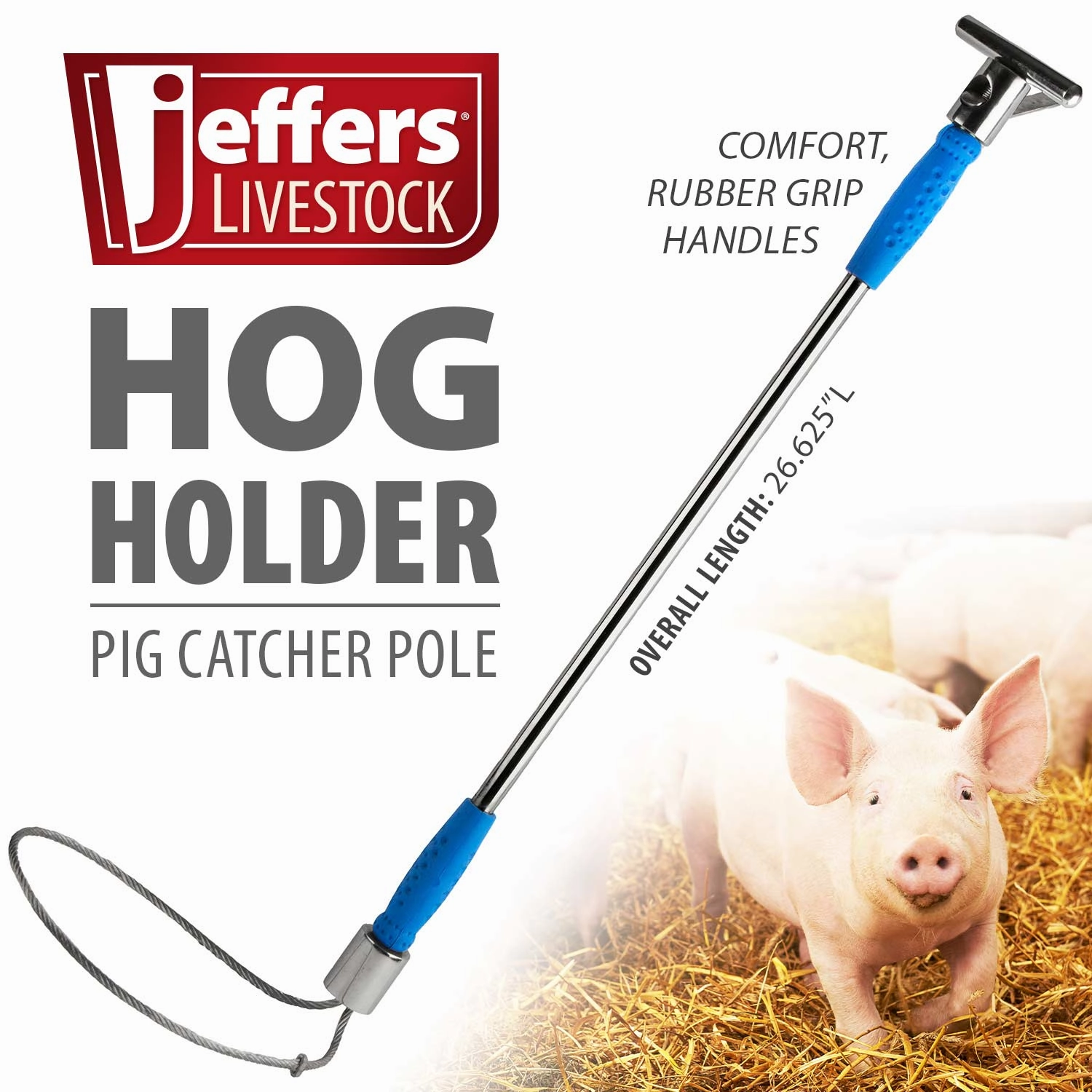 Jeffers Hog Holder Pig Catcher Pole