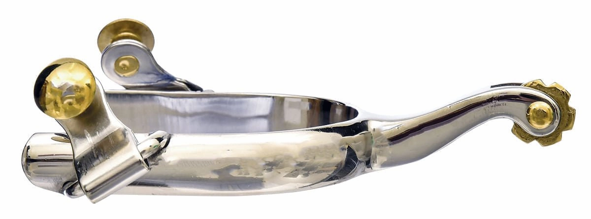 Jeffers Ladies' All-Around Stainless Steel Rosebud Spurs, Pair