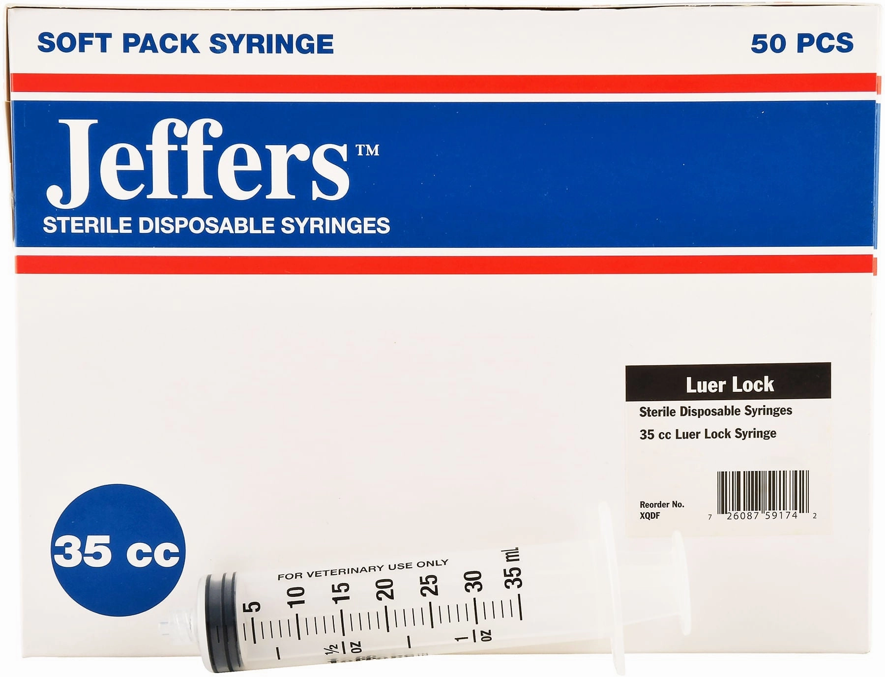 Jeffers Luer Lock Syringes, Boxes