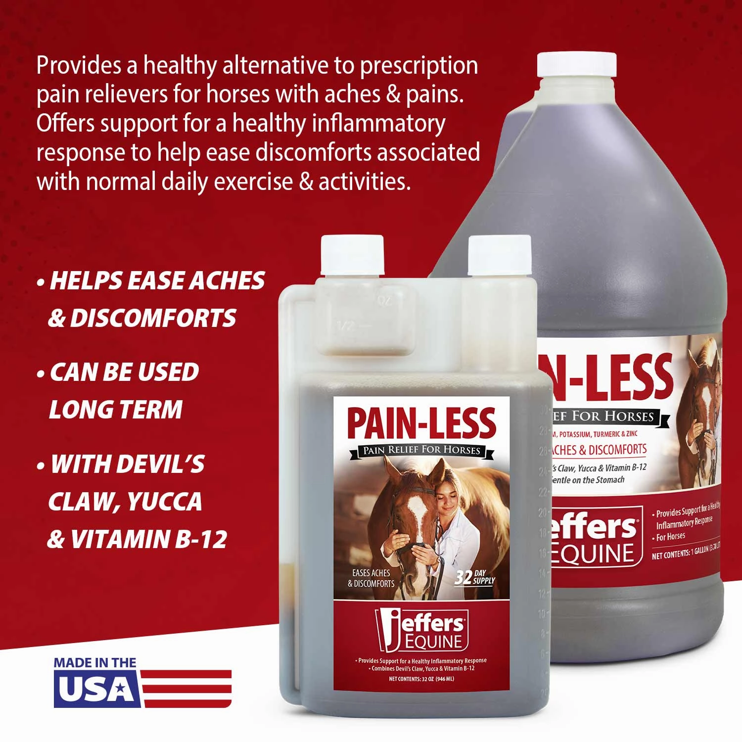 Jeffers Pain-Less Inflammation Supplement for Horses