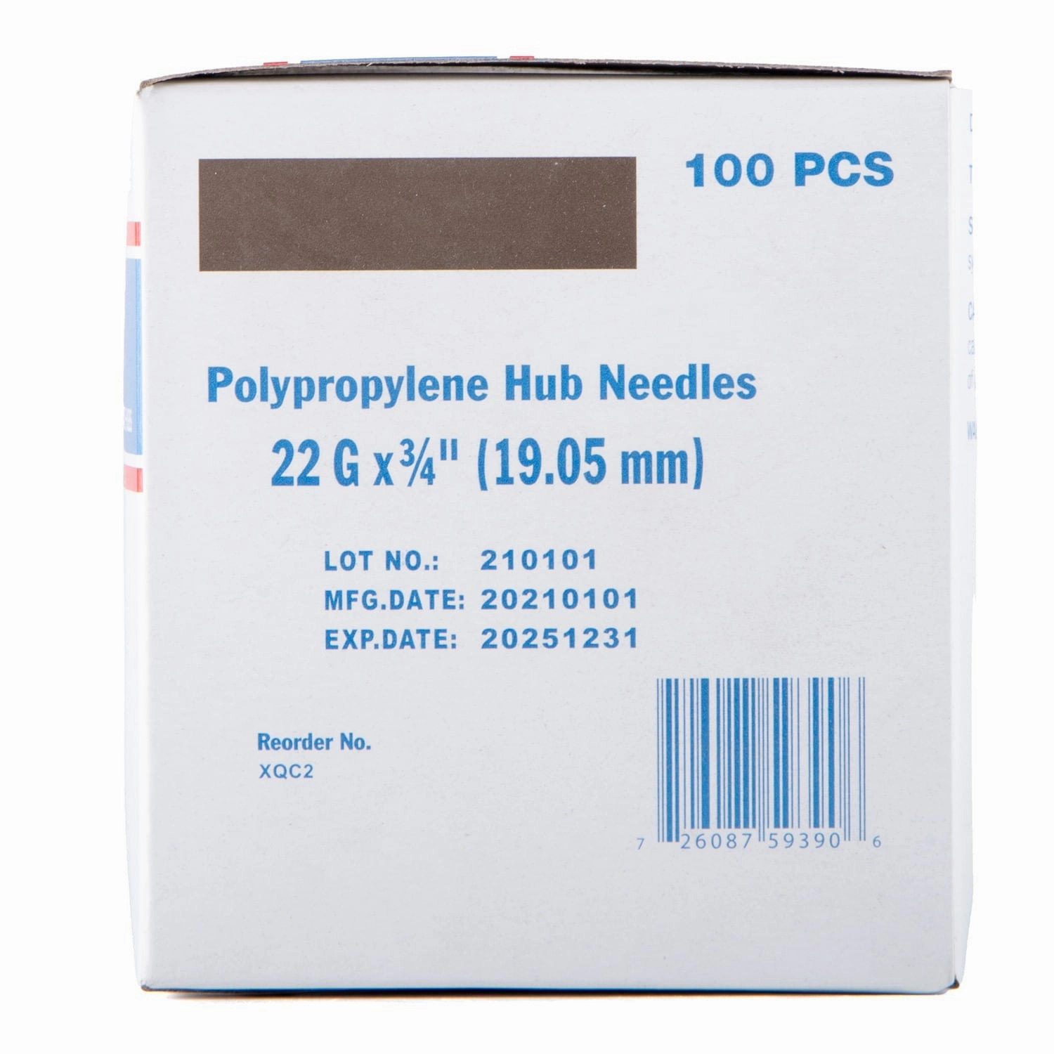 Jeffers Poly Hub Hypodermic Needles for Veterinary Use, Box of 100