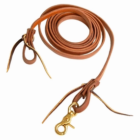 Jeffers Poplar Head Premium Oiled Harness Leather Roping Rein