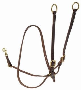 Jeffers Poplar Head Premium Oiled Harness Leather Training Martingale